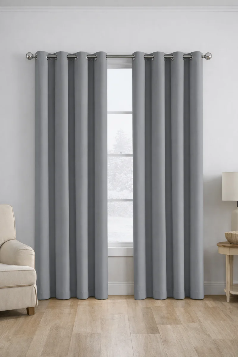 H.VERSAILTEX Grey Blackout Curtains for Bedroom Thermal Insulated Room Darkening Blackout Curtain Panel for Door, Window Panel Drapes - 1 Panel - 52 inch Wide by 84 inch Long, Dove Gray, Grommet Top