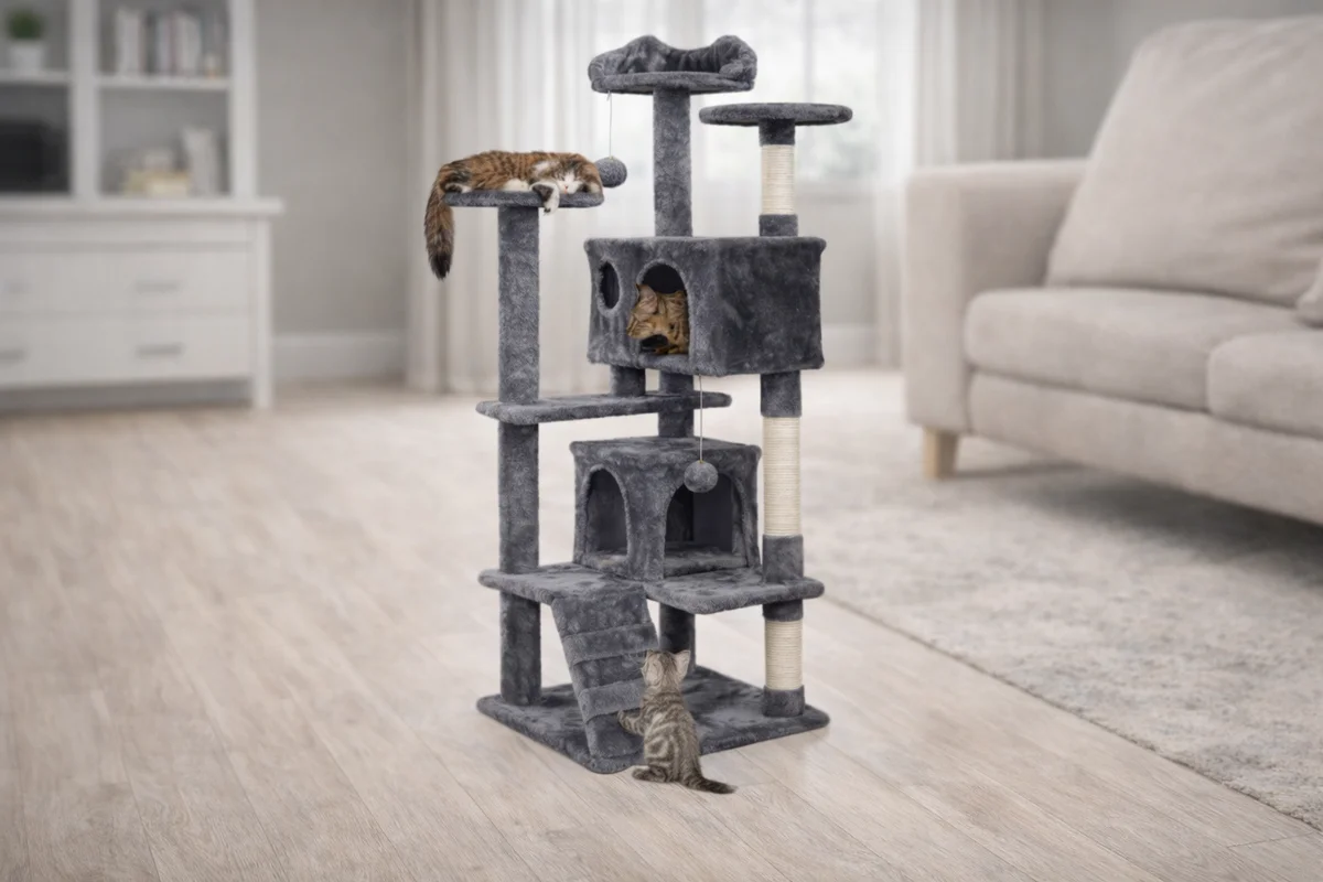 Yaheetech 54in Cat Tree Tower Condo Furniture Scratch Post for Kittens Pet House Play