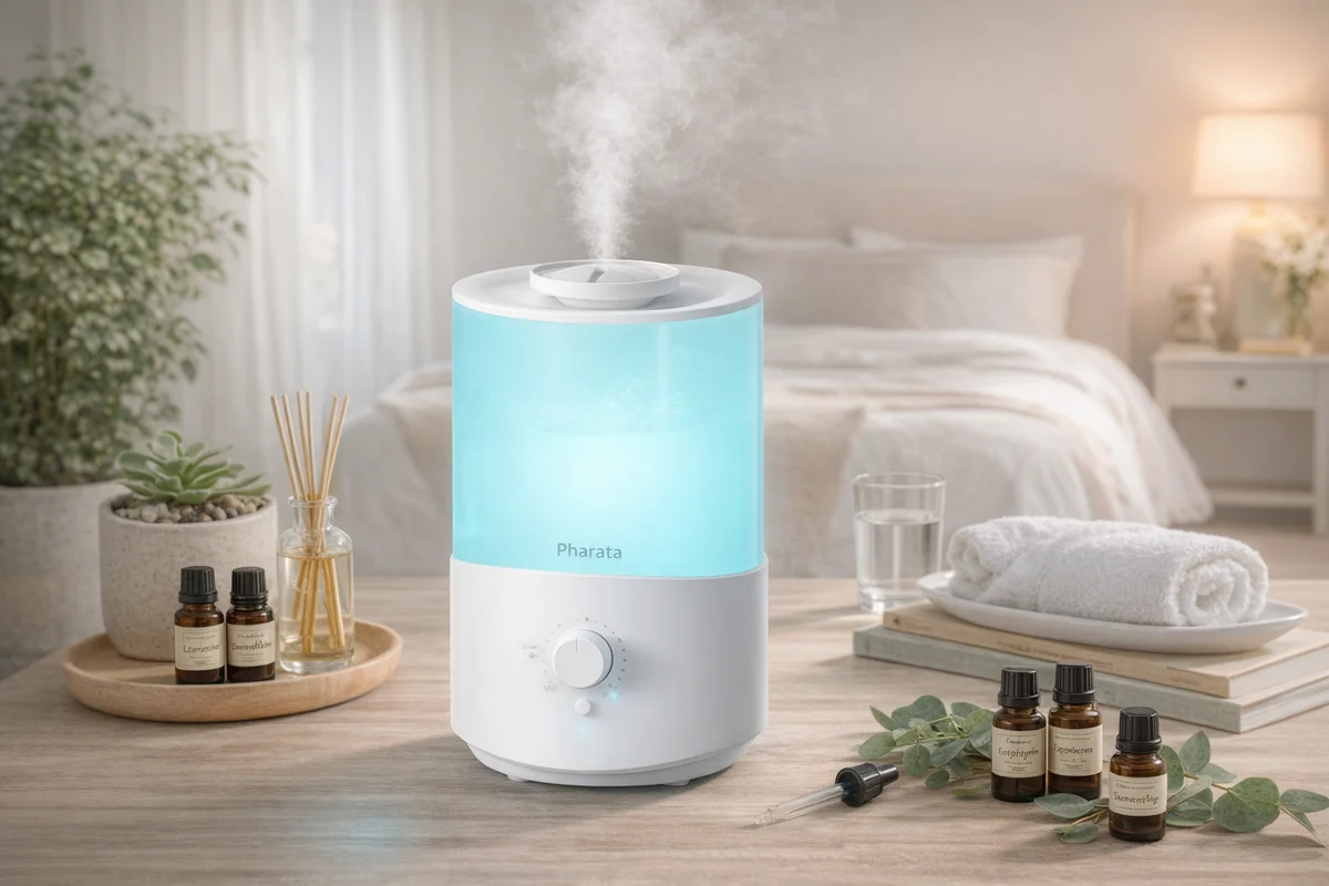 Humidifiers for Bedroom Large Room, 2.5L Cool Mist Humidifier with Essential Oil Diffuser, Top Fill Humidifier for Baby, Home, Plant, Ultras