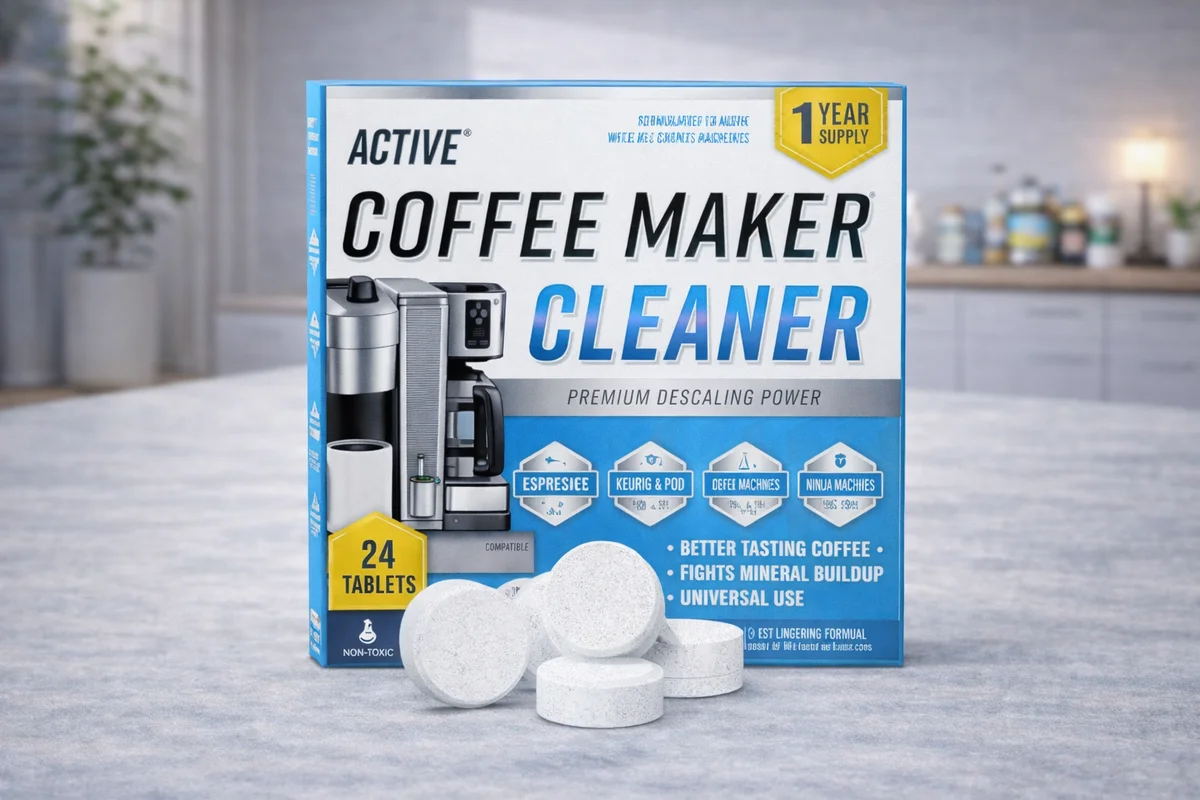 Coffee Machine Cleaner Descaler Tablets - 24 Count, Compatible With Nespresso, Keurig, Ninja, Delonghi, Miele, Coffee Maker Pot Descaling &