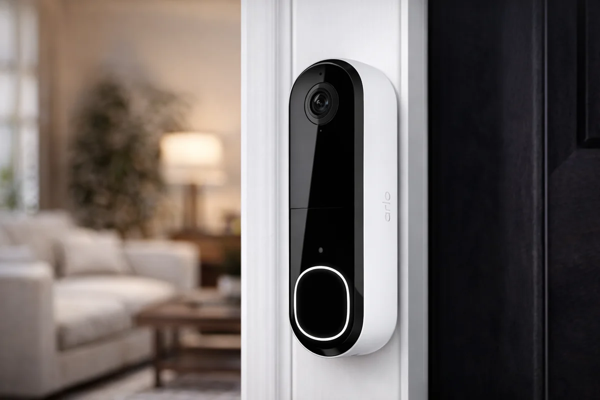 Arlo Video Doorbell 2K (2nd Gen, Latest Release), Wireless or Wired Option, 2-Way Audio, Night Vision, Head to Toe Video View, Package Detec