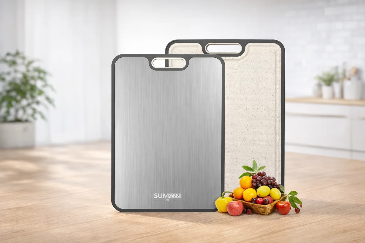 Titanium Cutting Board for Kitchen, Cutting Board Double Sided Food Grade, Pure Titanium/PP, Easy to Clean Large Size 16"x10"